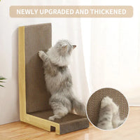 Cat Scratching Post L-shaped Cat scratch Board Wear-resistant Cat Scrapers Furniture Training Grinding Claw Toys Cat Scratcher