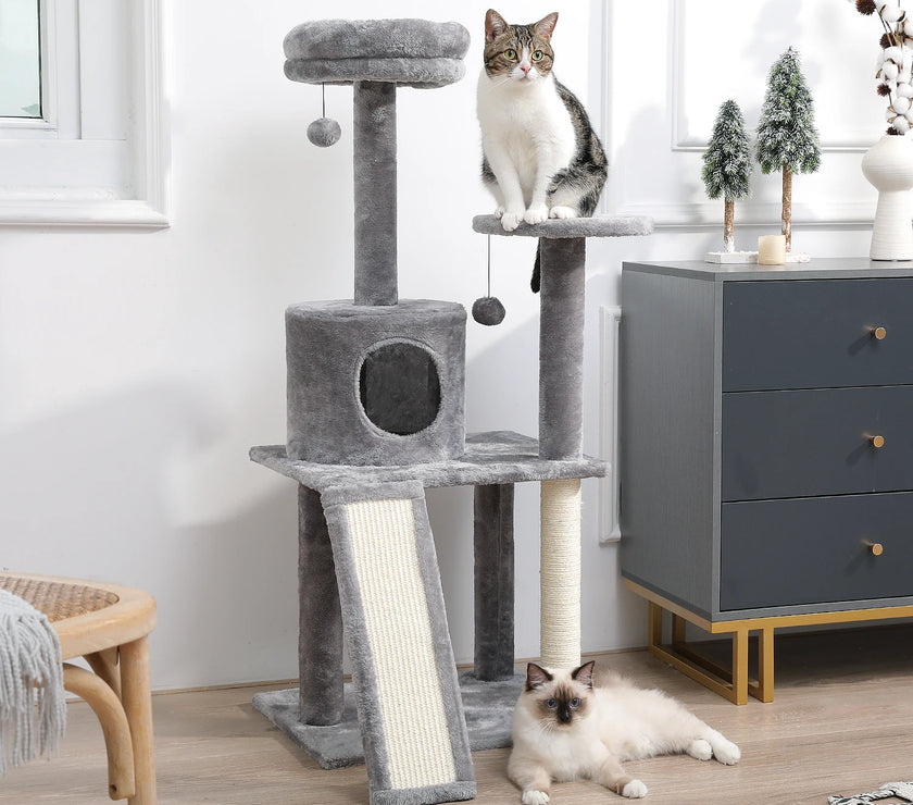 Domestic Delivery Multi-Level Cat Tree Tower Climb Furniture Scratching Post for Indoor House Pet Supplies Kitten Toy Cozy Condo