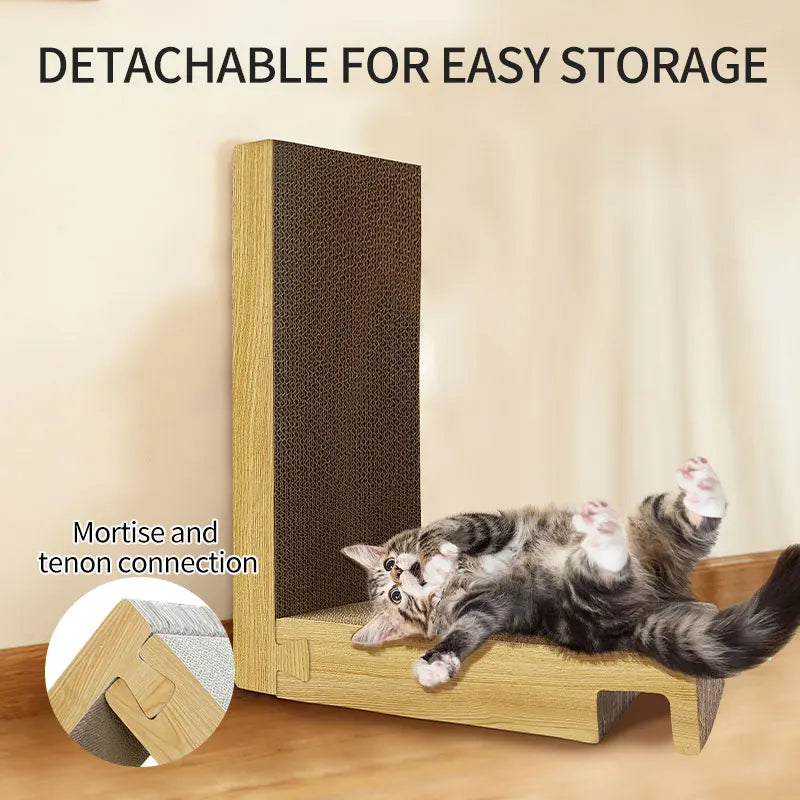 Cat Scratching Post L-shaped Cat scratch Board Wear-resistant Cat Scrapers Furniture Training Grinding Claw Toys Cat Scratcher