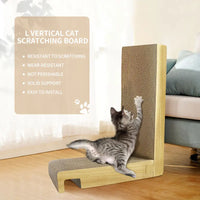 Cat Scratching Post L-shaped Cat scratch Board Wear-resistant Cat Scrapers Furniture Training Grinding Claw Toys Cat Scratcher