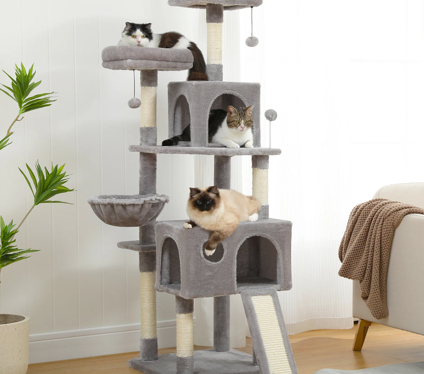 Domestic Delivery Multi-Level Cat Tree Tower Climb Furniture Scratching Post for Indoor House Pet Supplies Kitten Toy Cozy Condo