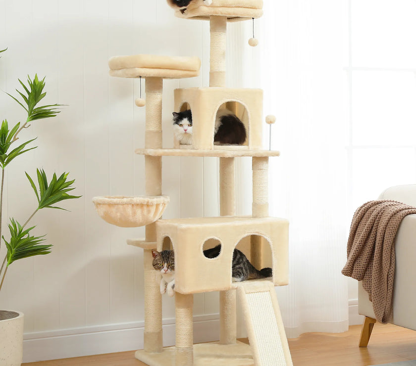 Domestic Delivery Multi-Level Cat Tree Tower Climb Furniture Scratching Post for Indoor House Pet Supplies Kitten Toy Cozy Condo