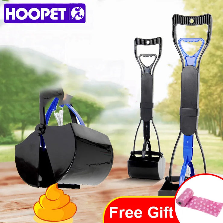 HOOPET Pet Dog Pooper Scooper Cat Waste Long Handle Cleaner Pick Up