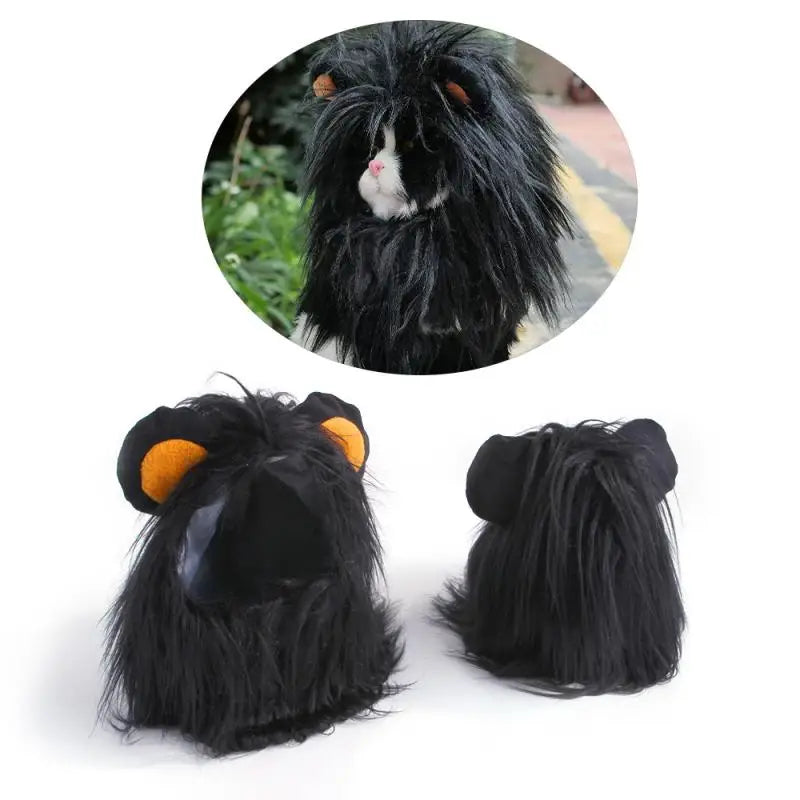 Kitten Halloween Cosplay Costume Wear Headgear Cute Pets Clothing Headdress Products Pet Dog Cat Lovely Lion Headdress