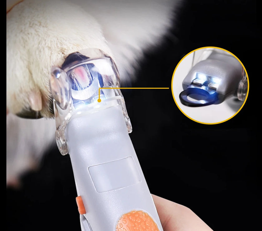 Professional Clipper for dogs Dog Nail Trimmer Pet Cat Claw Grinder With LED Light &amp; 5X Magnifier Safety Pet Nail Clippers