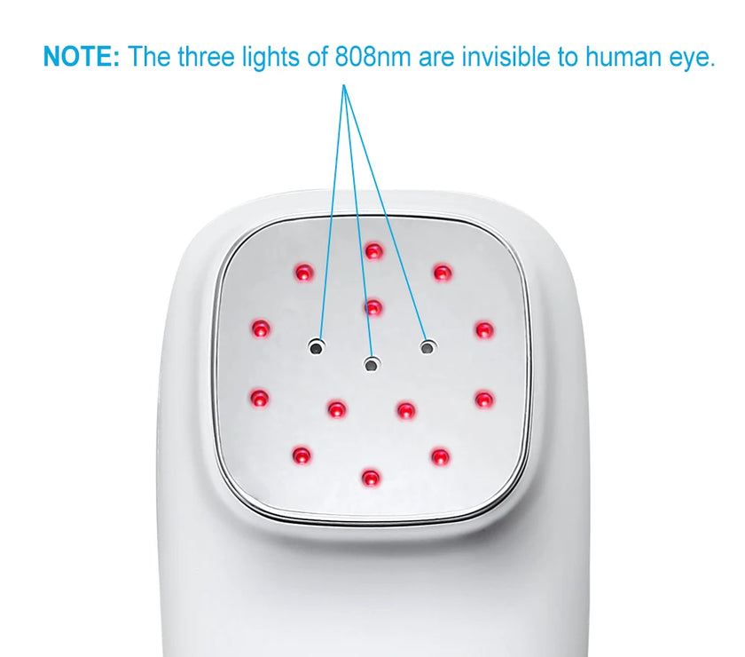 Cold Laser Red Light Therapy Device with Display, LLLT for Shoulder, Joint, Muscle Pain Reliever, Safe for Pet, 4 Power/4 Timer