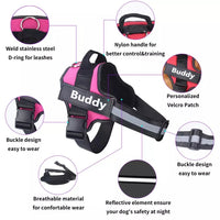 Personalized Dog Harness NO PULL Reflective Breathable Pet Harness Vest For Small Large Dog outdoor Walk Training Accessories