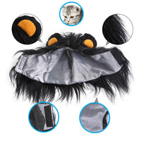 Kitten Halloween Cosplay Costume Wear Headgear Cute Pets Clothing Headdress Products Pet Dog Cat Lovely Lion Headdress