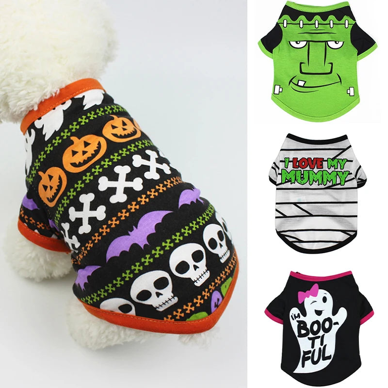 New Halloween Pet Dog Clothes for Dogs Pets Clothing Small Medium Dog Summer Pet Hoodies for Dogs Costume Puppy Cat Clothing