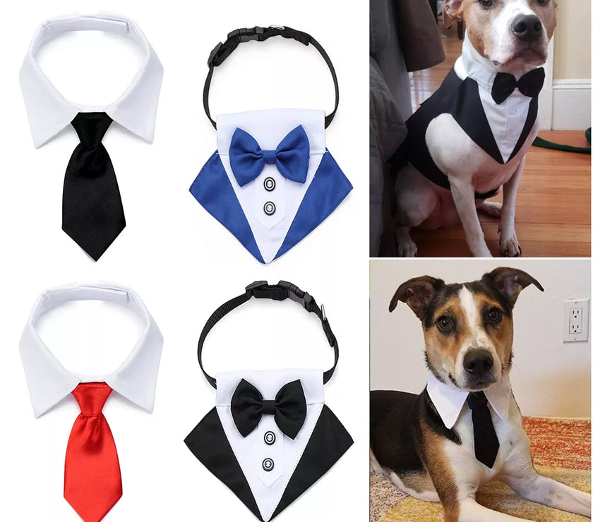 Hot Sale Cute Cotton Adjustable Dog Necktie Dog Cat Grooming Formal Tie Comfortable Dog Suit Tuxedo Bow Ties Pet Accessories