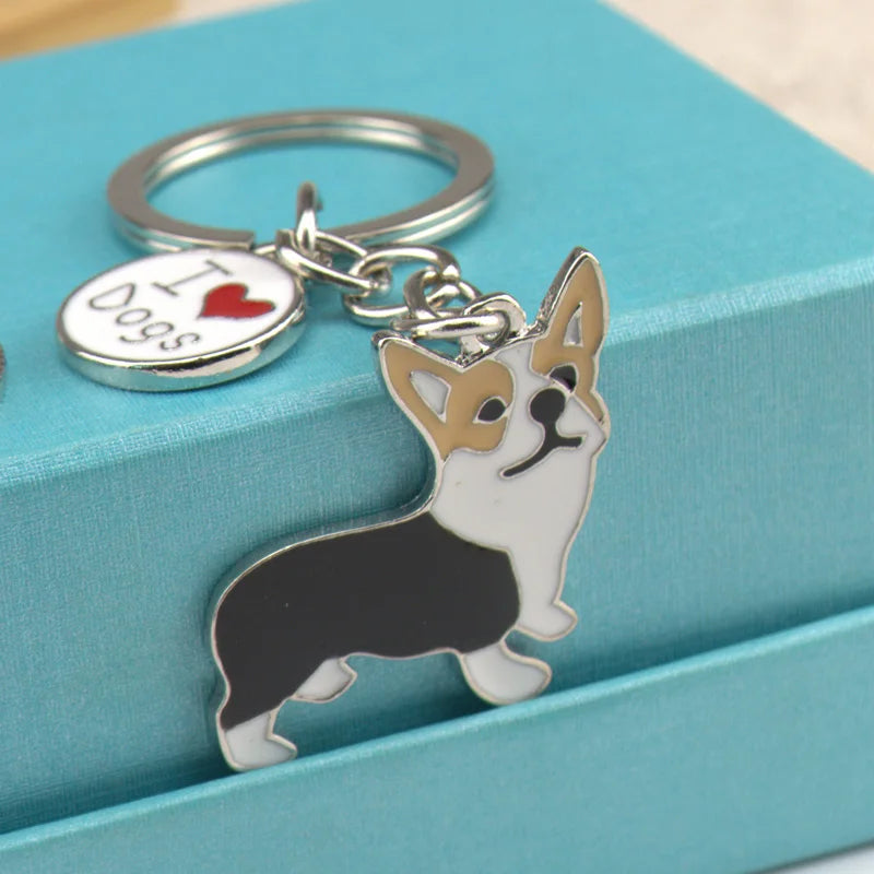 Best friend Anime Keychain Metal pet Dogs Key Ring Bag HandBag Charm Wholesale Lovely Keychain Car Keyring Gift Women Jewelry