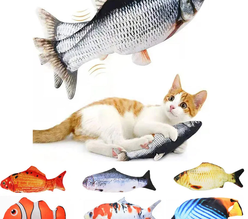 USB Rechargeable Flopping Fish Cat Toy - Interactive Electric Catnip Fish