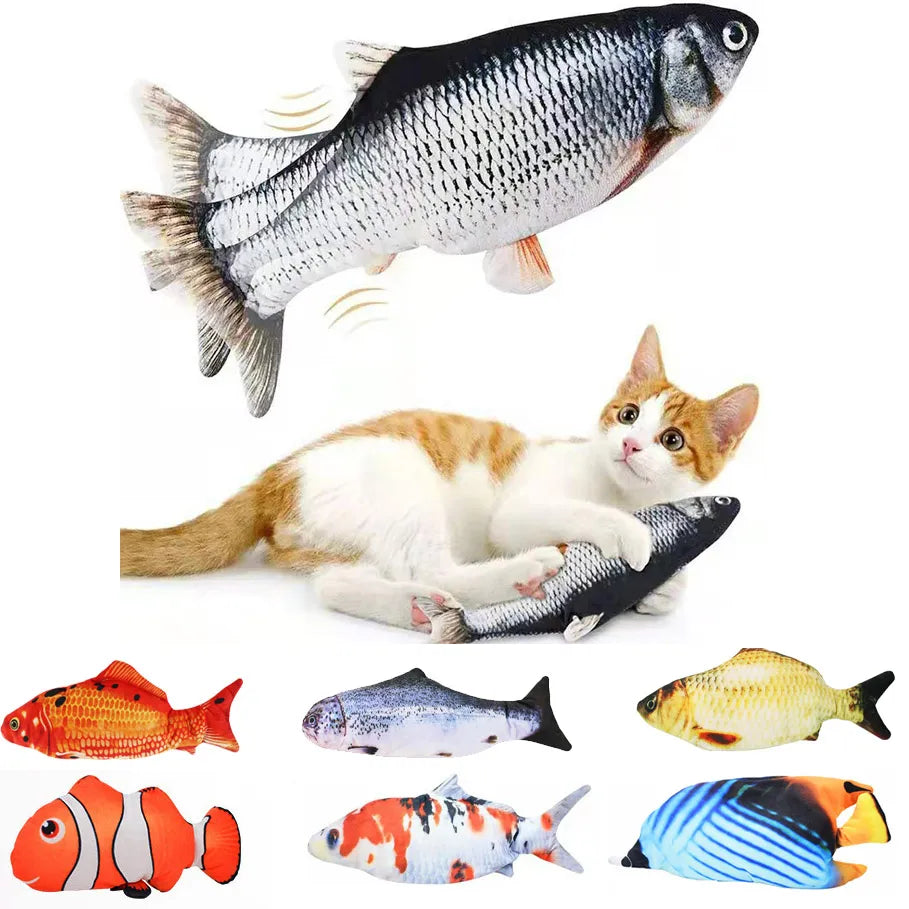 USB Rechargeable Flopping Fish Cat Toy - Interactive Electric Catnip Fish