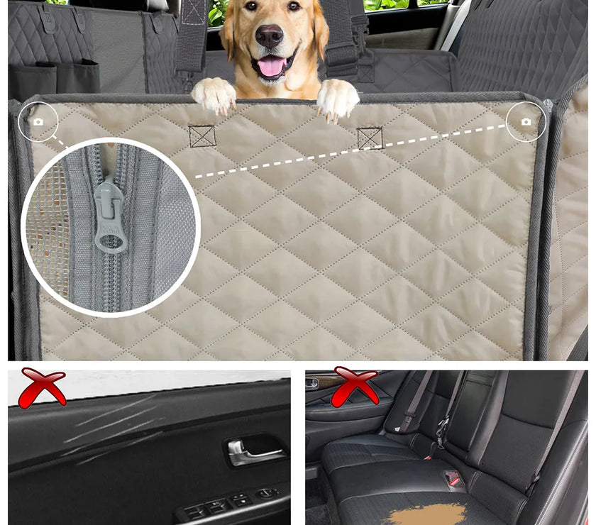 PETRAVEL Dog Car Seat Cover Waterproof Pet Travel Dog Carrier Hammock Car Rear Back Seat Protector Mat Safety Carrier For Dogs