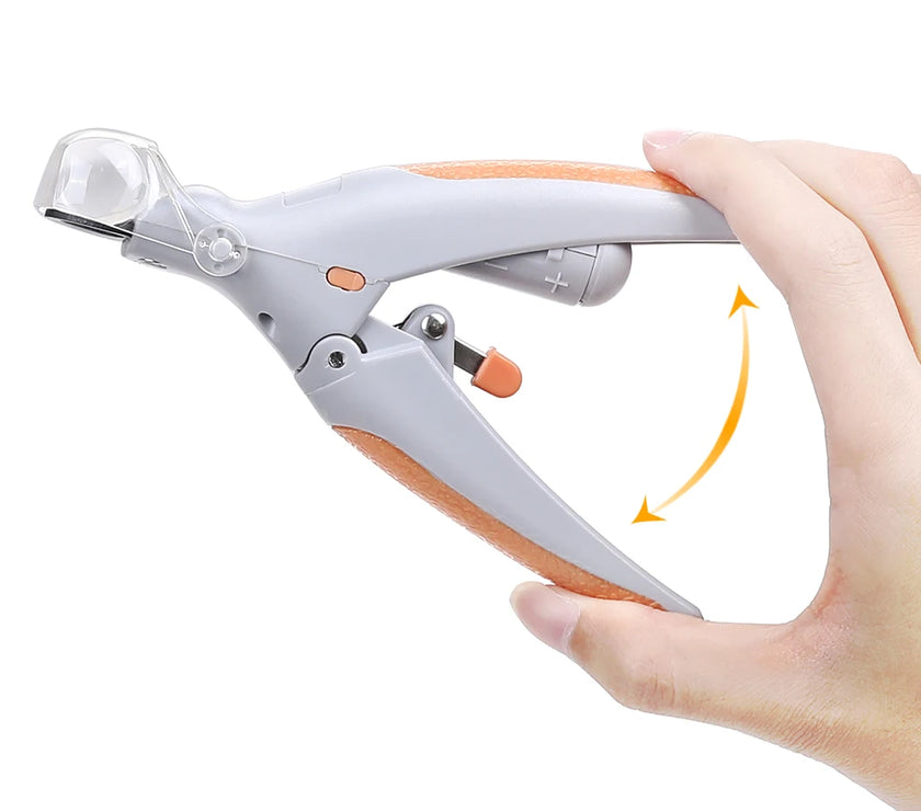 Professional Clipper for dogs Dog Nail Trimmer Pet Cat Claw Grinder With LED Light &amp; 5X Magnifier Safety Pet Nail Clippers