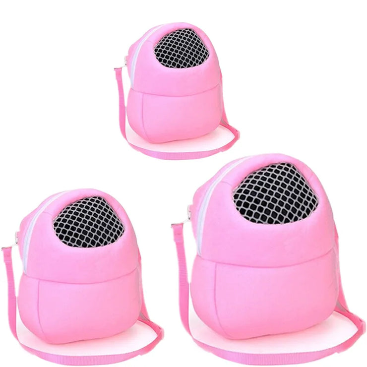 NEW Small Pet Carrier Rabbit Cage Hamster Chinchilla Travel Warm Bags Guinea Pig Carry Pouch Bag Breathable Pet Cage Rat Leash