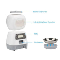 Smart Pet Feeder & Water Fountain: Auto Food & Fresh Water for Cats & Dogs (3.5L/2L) + App Control!