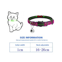 Cat Collar With Bell Dog Collar For Cats Kittens Pet Collars Cat Leashes Puppy Solid Adjustable Collar For Cat Pet Lead Supplies