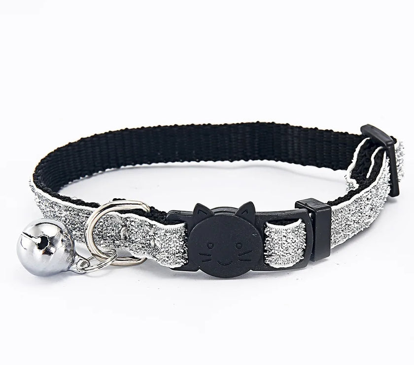 Cat Collar With Bell Dog Collar For Cats Kittens Pet Collars Cat Leashes Puppy Solid Adjustable Collar For Cat Pet Lead Supplies