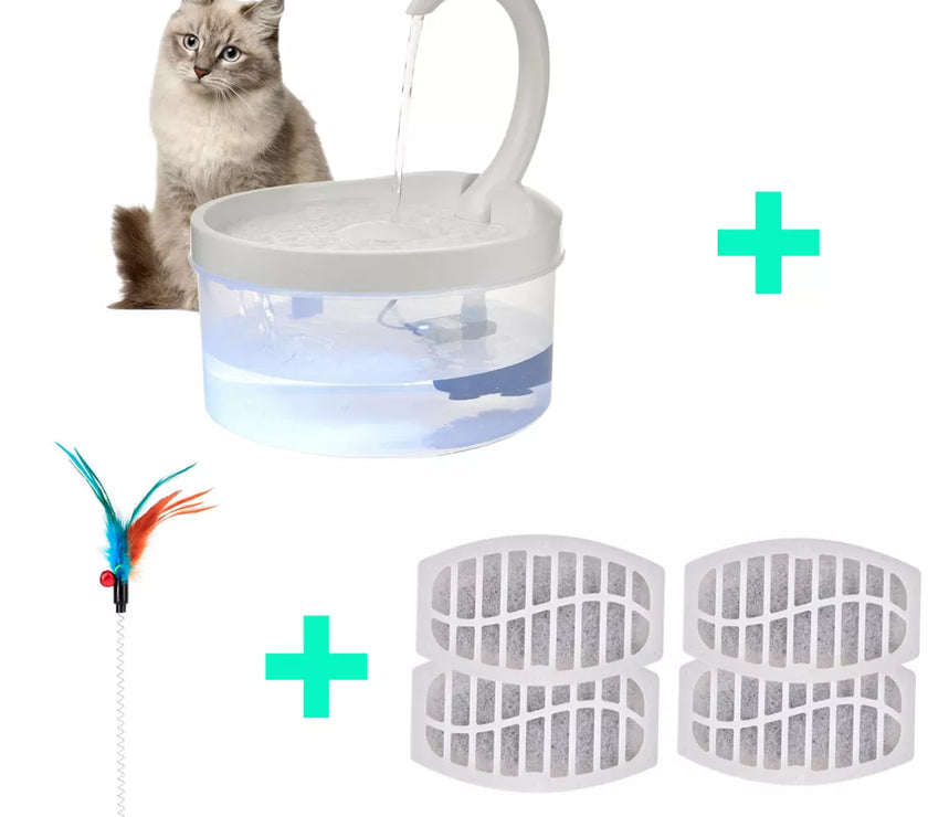 Pet Water Fountain Swan Neck Shaped Cat Water Dispenser Prevent Dry Burn Drinking Fountain 2L With LED Light Bird Dog Drink Bowl