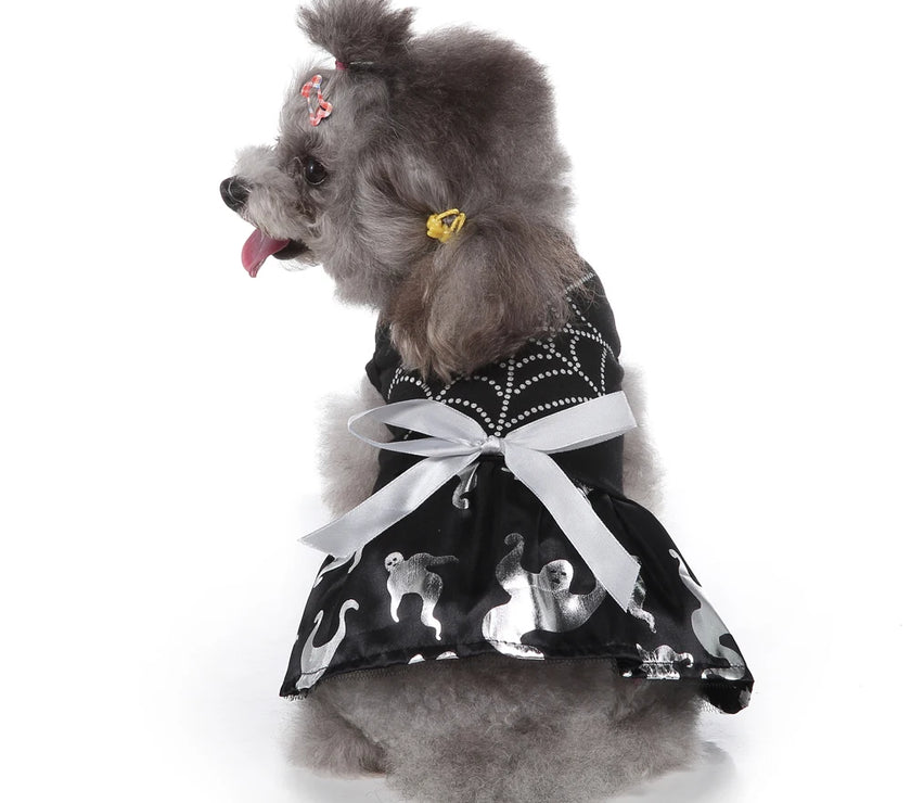 Funny Halloween Pet Cat Dresses for Small Dog Clothing Cosplay Cat Costume Christmas Dress Up Skirt Dog Dress Puppy Chihuahua