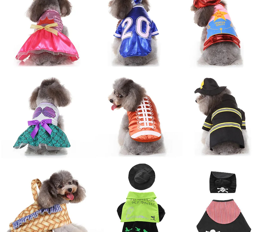 Funny Halloween Pet Cat Clothes For Small Dog Clothing Dress Up Outfit Cosplay Cat Costume Christmas Party Pet Supplies Dog Coat