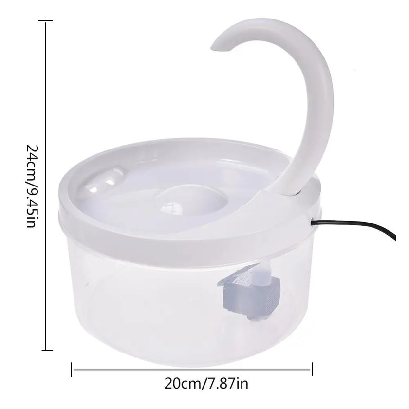 Pet Water Fountain Swan Neck Shaped Cat Water Dispenser Prevent Dry Burn Drinking Fountain 2L With LED Light Bird Dog Drink Bowl