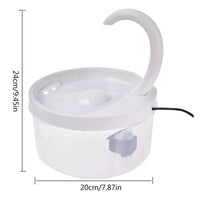 Pet Water Fountain Swan Neck Shaped Cat Water Dispenser Prevent Dry Burn Drinking Fountain 2L With LED Light Bird Dog Drink Bowl