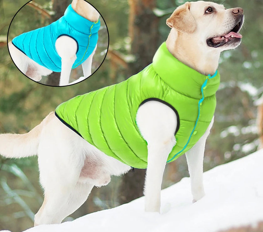 Warm Winter Dog Clothes Vest Reversible Dogs Jacket Coat 3 Layer Thick Pet Clothing Waterproof Outfit for Small Large Dogs