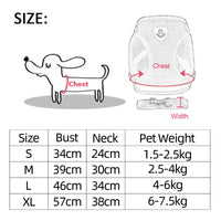 Cat Dog Harness Adjustable Vest Walking Lead Leash For Puppy Dogs Collar Polyester Mesh Harness For Small Medium Dog Cat Pet