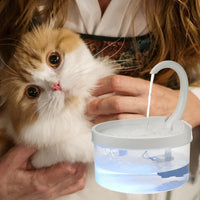 Pet Water Fountain Swan Neck Shaped Cat Water Dispenser Prevent Dry Burn Drinking Fountain 2L With LED Light Bird Dog Drink Bowl