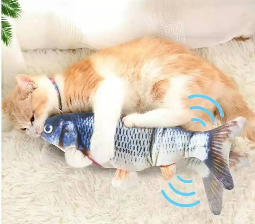 USB Rechargeable Flopping Fish Cat Toy - Interactive Electric Catnip Fish