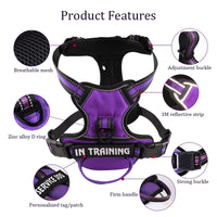 Nylon Adjustable Dog Harness Personalized Reflective Dog Harness Vest Breathable Pet Harness Leash For Small Medium Large Dogs