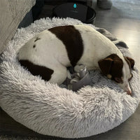 Super Soft Dog Bed Plush Cat Mat Dog Beds For Large Dogs Bed Labradors House Round Cushion Pet Product Accessories