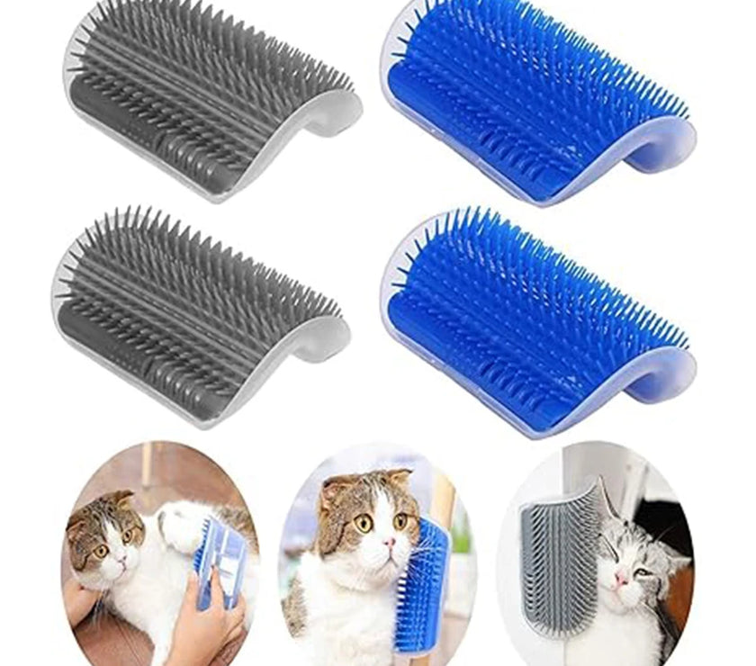 Corner Cat Brush with Catnip - Interactive Toy