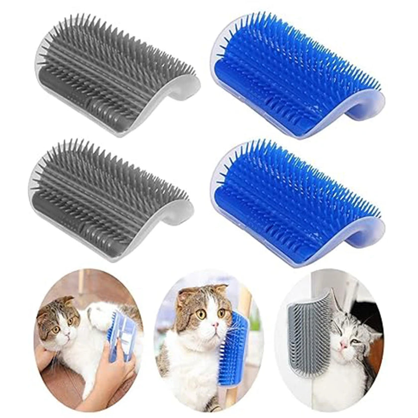 Corner Cat Brush with Catnip - Interactive Toy