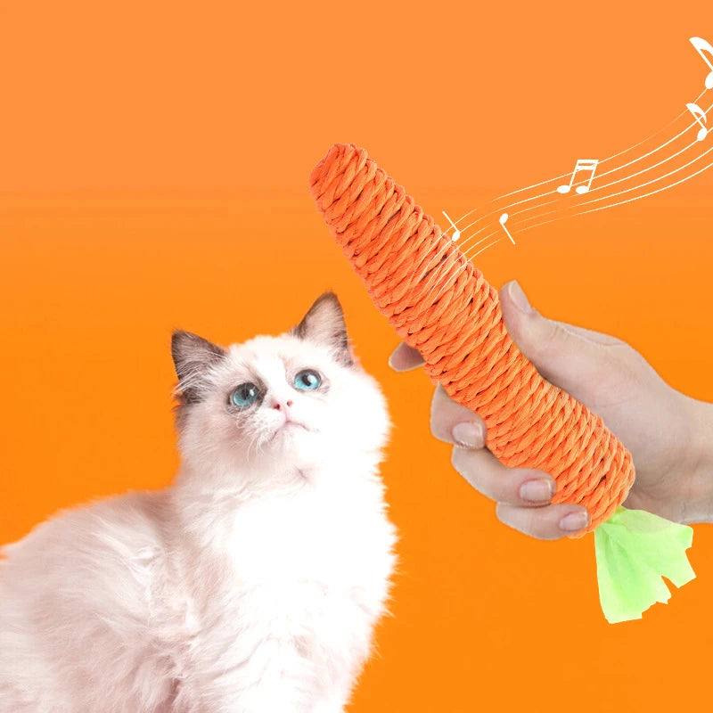 Cat Toy Carrot - Bite-Resistant, Interactive Sound