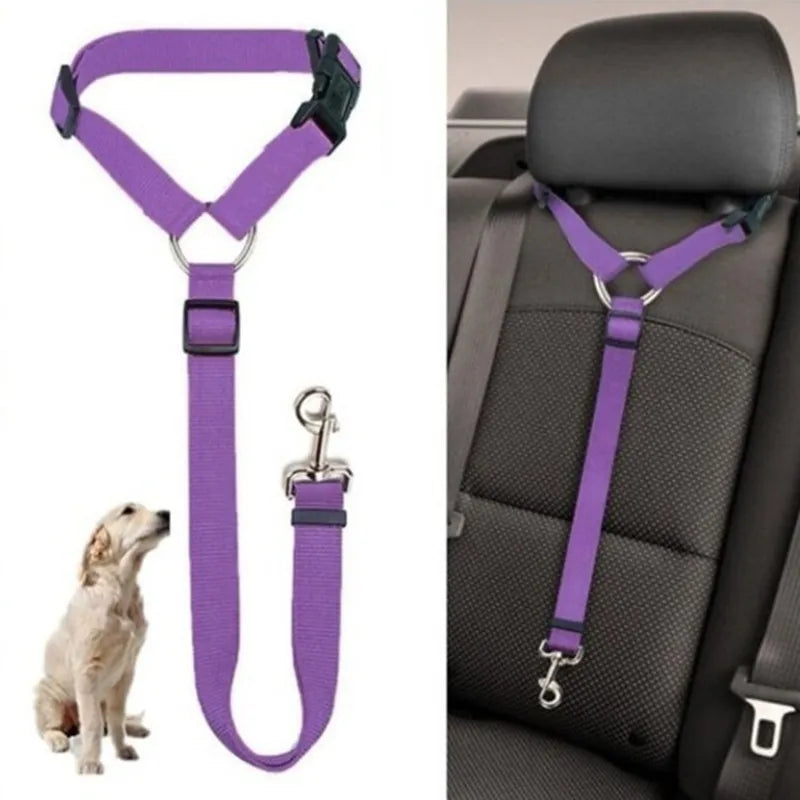 2-in-1 Dog Seat Belt & Leash | Car Safe, Adjustable Harness