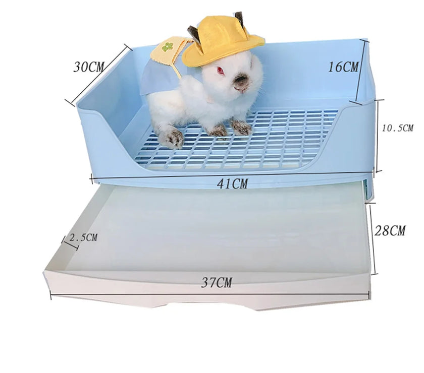 Large Rabbit Toilet Box Trainer Potty Corner Tray Litter with Drawer Pet Pan For Adult Hamster Guinea Pig Ferret Galesaur Bunny