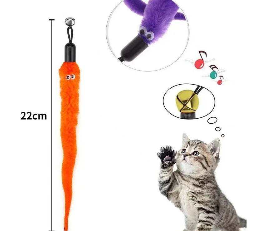 Cat Feather Toy with Bell - Interactive & Stimulating