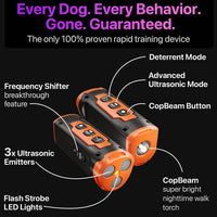 Rechargeable Dog Repeller (Ultrasonic) | Anti-Bark Training (2023) + LED Flashlight