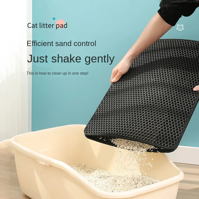 Litter-Free Zone: Double Layer Cat Litter Mat