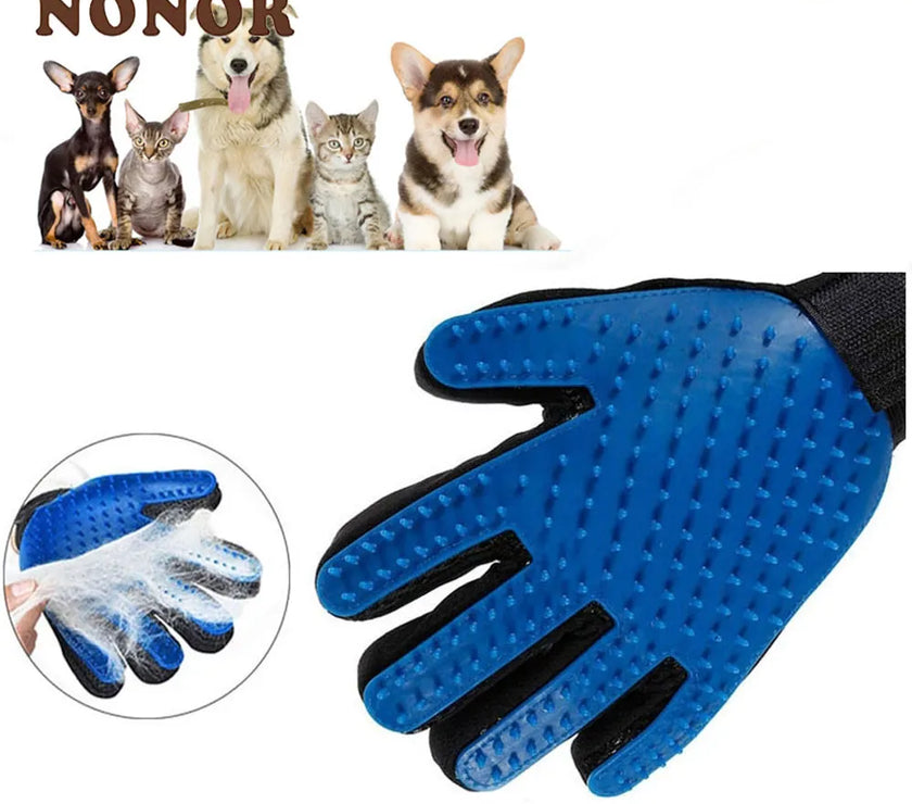 NONOR Rubber Pet Bath Brush Protection Silicone Cat Comb Glove Massage Grooming Dogs Cats supplies