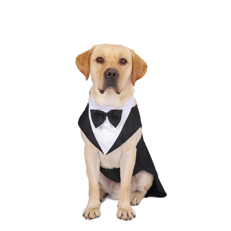 Pet Dog Clothes Fashion Party Show Formal Suit Tie Bow Shirt Wedding Tuxedo Halloween Dress for Small Large Dog Clothes Supplies