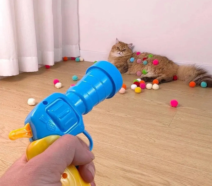 Interactive Cat Toy Gun Set