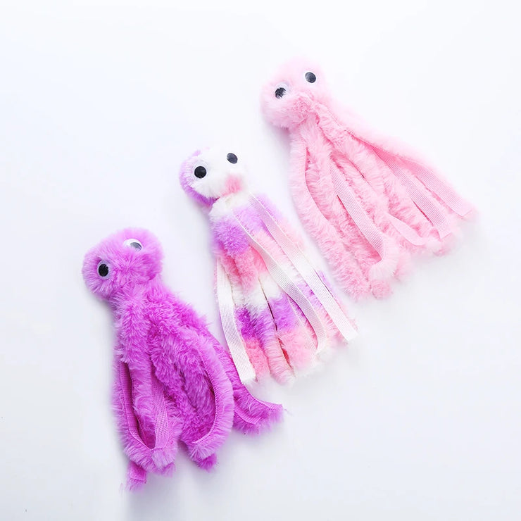 Cute Octopus Plush Cat Toy - Bite Resistant & Interactive