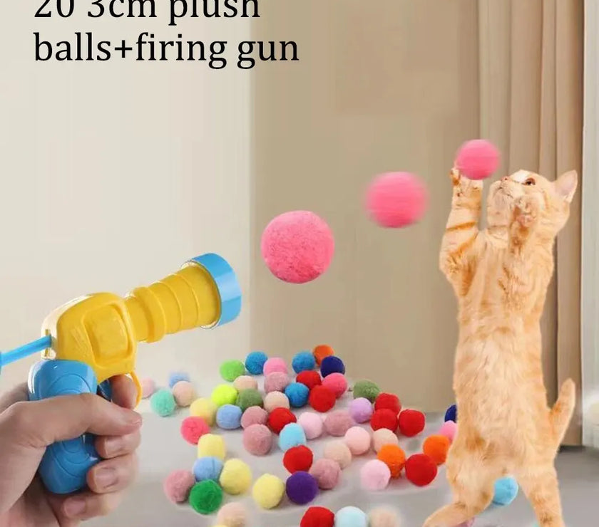 Interactive Cat Toy Gun Set