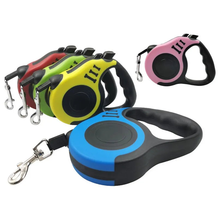 3-in-1 Retractable Leash (5m) | Auto-Lock, All Dog Sizes