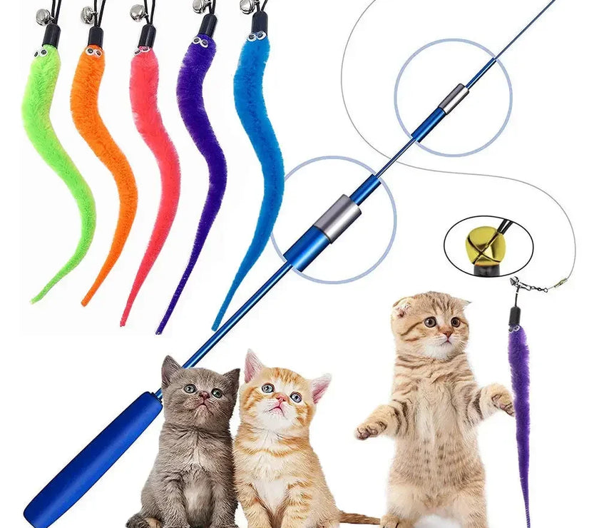 Cat Feather Toy with Bell - Interactive & Stimulating