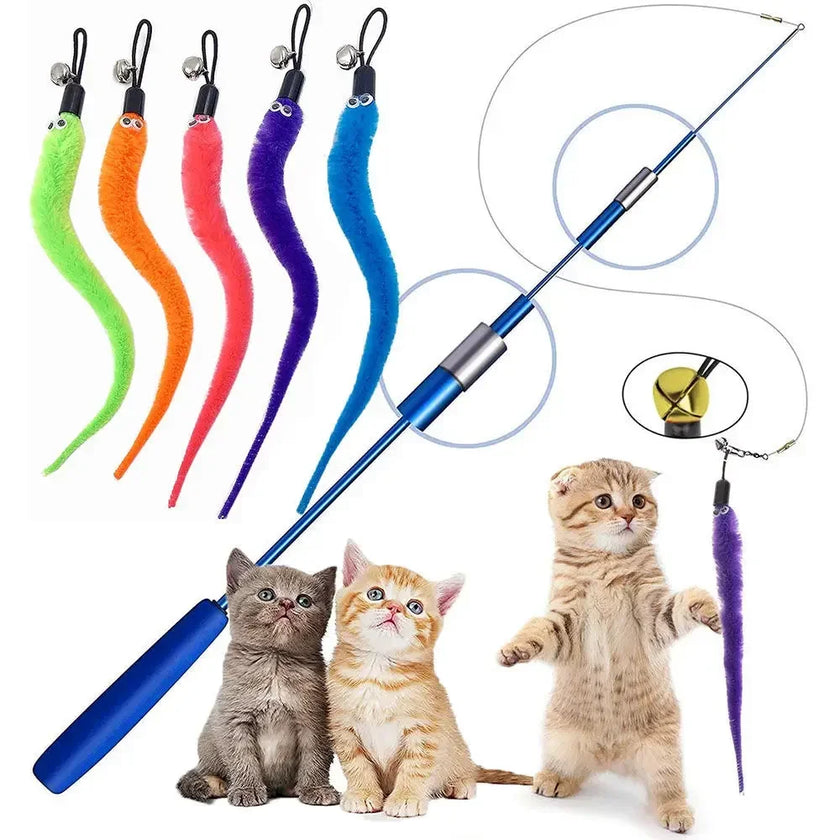 Cat Feather Toy with Bell - Interactive & Stimulating